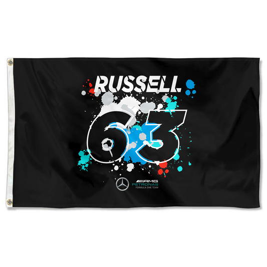 Fyon Mercedes AMG Petronas F1, 2022, George Russell #63  Flag Banner