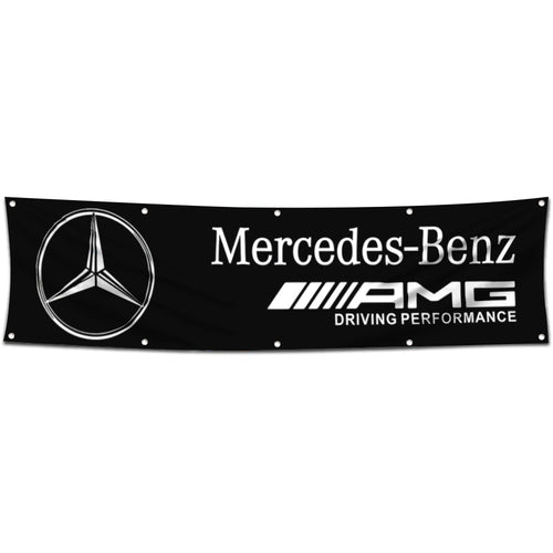 Fyon Mercedes Benz AMG Flag  Indoor and Outdoor Banner 2x8ft