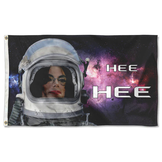 Fyon Michael Jackson Space Flag Hee Hee Indoor and outdoor banner