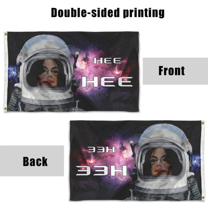 Fyon Michael Jackson Space Flag Hee Hee Indoor and outdoor banner