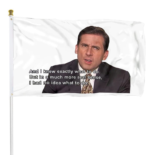 Fyon Michael Scott Quotes Funny Flag Indoor and Outdoor Banner
