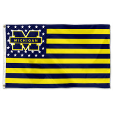 Fyon Michigan Wolverines Stars and Stripes Flag Banner