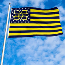 Fyon Michigan Wolverines Stars and Stripes Flag Banner