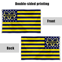 Fyon Michigan Wolverines Stars and Stripes Flag Banner