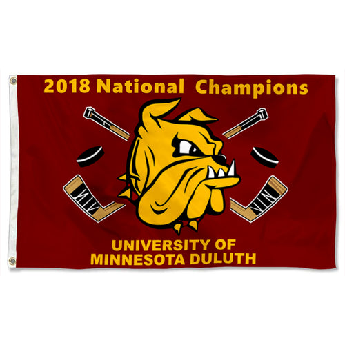 Fyon Minnesota Duluth Bulldogs 2018 Hockey National Champions Flag Banner