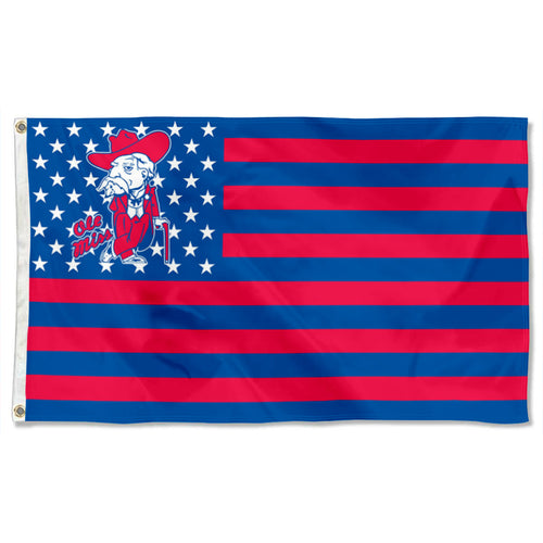 Fyon Mississippi Rebels Stars and Stripes Flag Banner