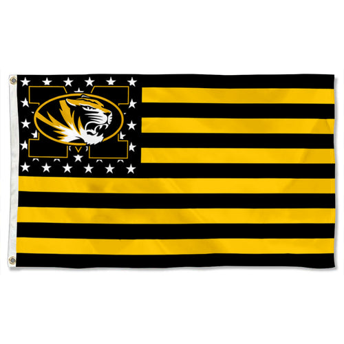 Fyon Missouri Tigers Stars and Stripes Flag Banner