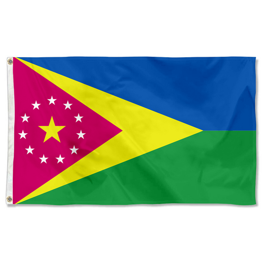Fyon Moca, Puerto Rico flag banner
