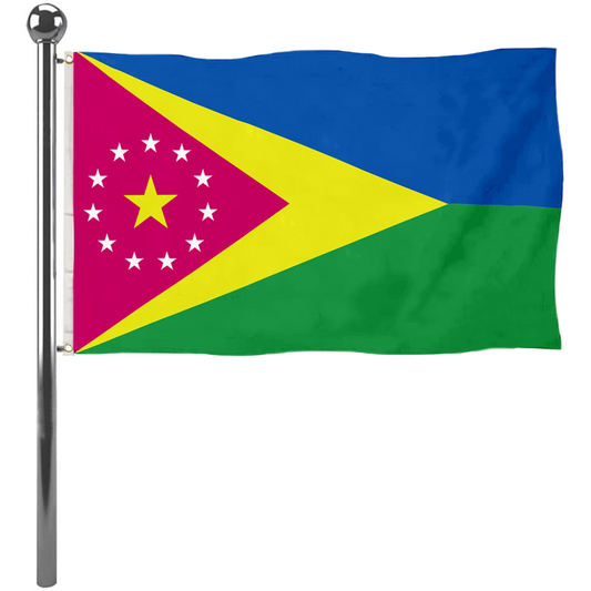 Fyon Moca, Puerto Rico flag banner