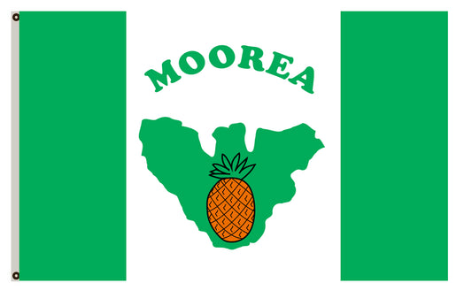 Moorea Maiao Windward Islands French Polynesia flag