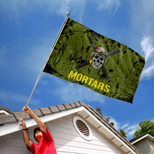 Fyon Mortars Skull Flag  Indoor and outdoor banner