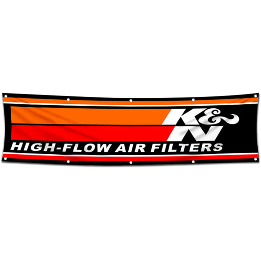 Fyon Motorcycles Air filters Garage shop Decor Banner Works for KN Flag 2x8 Feet