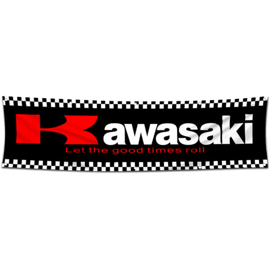 Fyon Motorcycles Garage Shop Banner Works for Kawasaki Flag 2x8 Feet