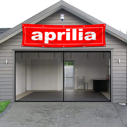 Fyon Motorcycles Garage Shop Decor Banner Works for Aprilia Flag 2x8 Feet