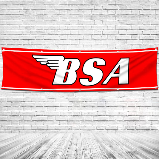 Fyon Motorcycles Garage Shop Decor Banner Works for BSA Flag 2x8 Feet