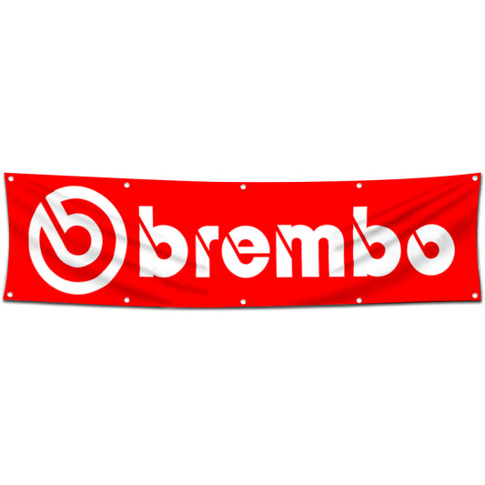 Fyon Motorcycles Garage Shop Decor Banner Works for Brembo Brakes Flag 2x8 Feet