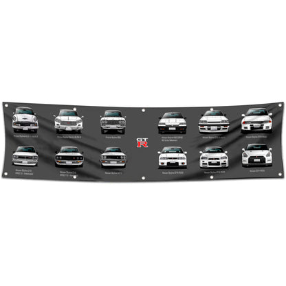 Fyon Motorcycles Garage Shop Decor Banner Works for GTR Skyline Evolution Flag 2x8 Feet