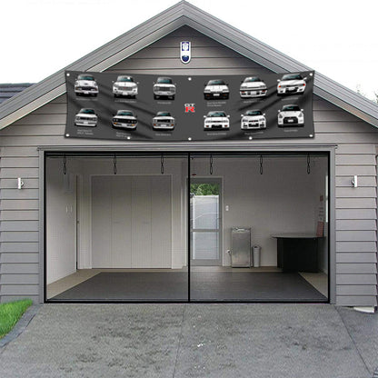 Fyon Motorcycles Garage Shop Decor Banner Works for GTR Skyline Evolution Flag 2x8 Feet