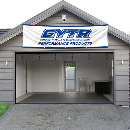 Fyon Motorcycles Garage Shop Decor Banner Works for GYTR Flag White 2x8 Feet