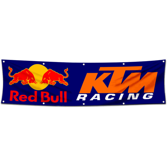 Fyon Motorcycles Garage Shop Decor Banner Works for KTM Racing Flag 2x8 Feet