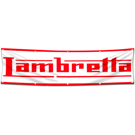 Fyon Motorcycles Garage Shop Decor Banner Works for Lambrettas Flag 2x8 Feet