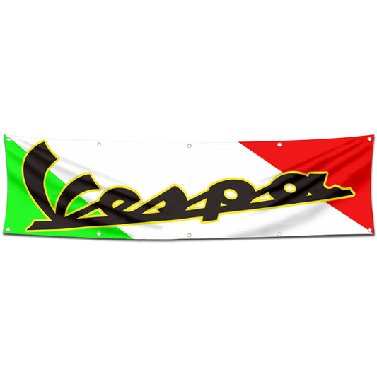 Fyon Motorcycles Garage Shop Decor Banner Works for Vespa Flag 2x8 Feet