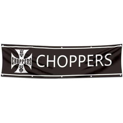 Fyon Motorcycles Garage Shop Decor Banner Works for West Coasts Chopper Flag 2x8 Feet