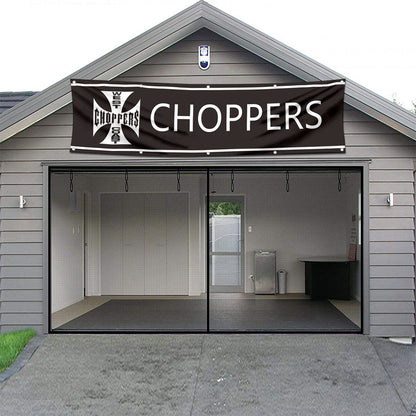Fyon Motorcycles Garage Shop Decor Banner Works for West Coasts Chopper Flag 2x8 Feet