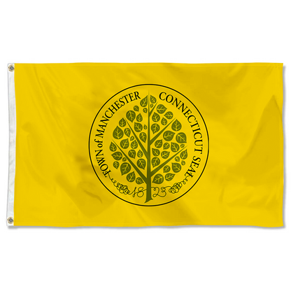 Fyon Municipal of Manchester,Connecticut flag  Banner