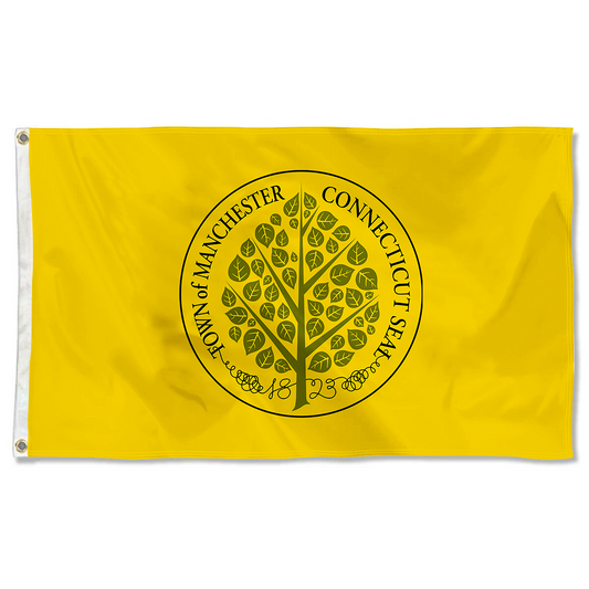 Fyon Municipal of Manchester,Connecticut flag  Banner