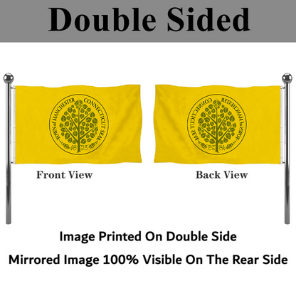 Fyon Municipal of Manchester,Connecticut flag  Banner