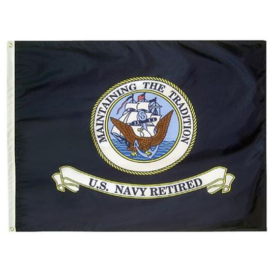 Navy Retired Flag Indoor and outdoor banner