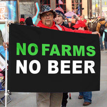 Fyon No Farms No Beer Flag  Indoor and Outdoor Banner