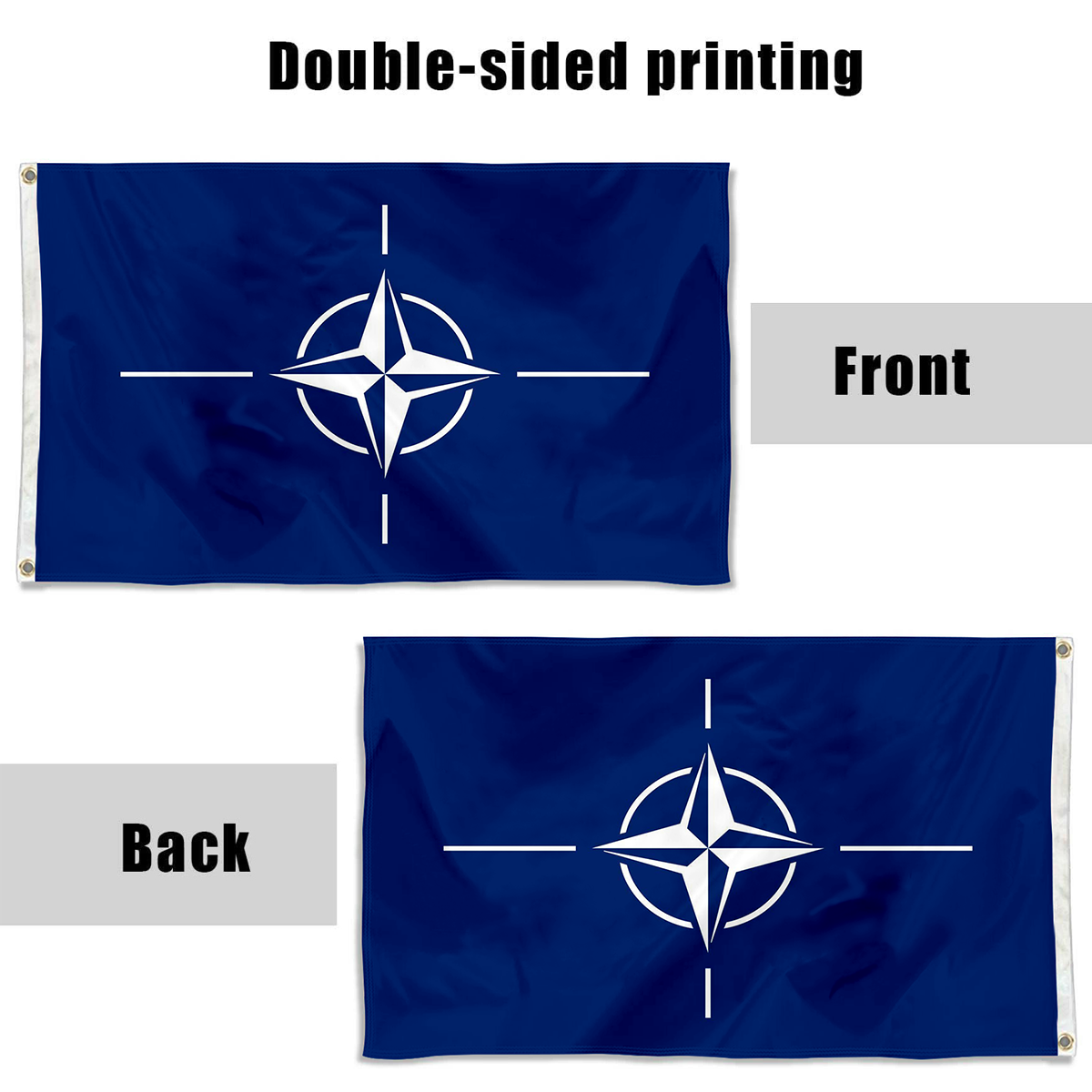 Fyon North Atlantic Treaty Organization NATO Flag Banner 16x24inch