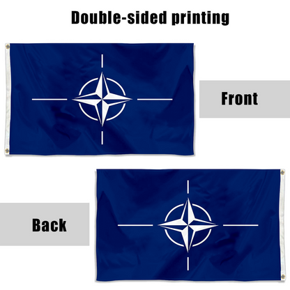 Fyon North Atlantic Treaty Organization NATO Flag Banner 16x24inch