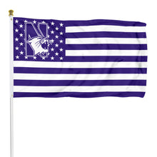 Fyon Northwestern Wildcats Stars and Stripes Flag Banner