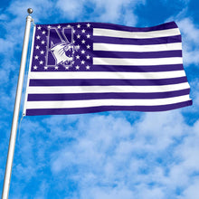 Fyon Northwestern Wildcats Stars and Stripes Flag Banner