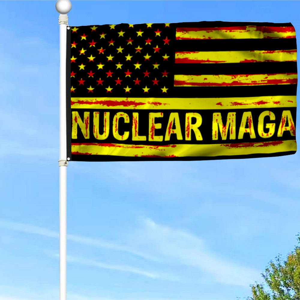 Fyon Nuclear MAGA Flag Banner