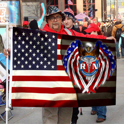 Fyon Nurse American Eagle Registered Nurse Flag 41802 Indoor and outdoor banner