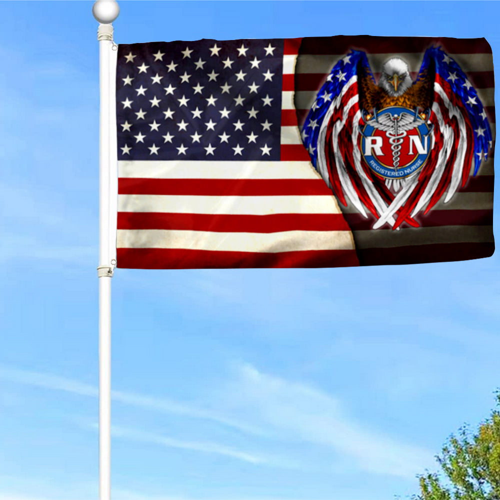 Fyon Nurse American Eagle Registered Nurse Flag 41802 Indoor and outdoor banner