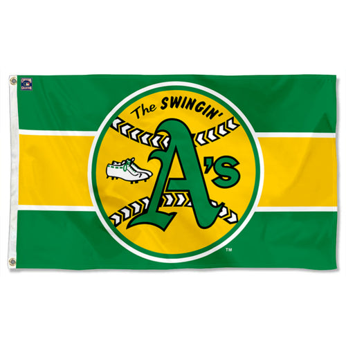 Fyon Oakland as swingin as retro style cooperstown Flag Banner