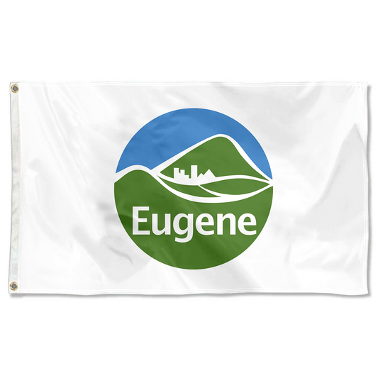 Fyon Official logo of Eugene, Oregon flag  Banner