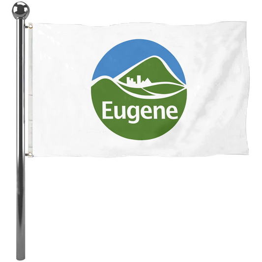Fyon Official logo of Eugene, Oregon flag  Banner