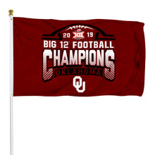 Fyon Oklahoma Sooners 2019 Big 12 Champions Flag Banner