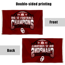 Fyon Oklahoma Sooners 2019 Big 12 Champions Flag Banner