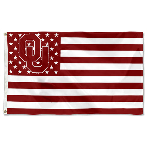 Fyon Oklahoma Sooners Stars and Stripes Flag Banner