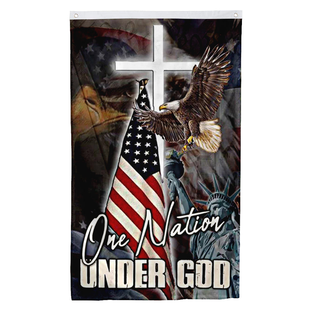 Fyon One Nation Under GOD Flag Banner