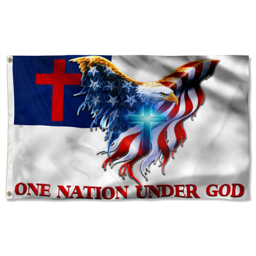 Fyon One Nation Under God. Christian American Flag 41133 Indoor and outdoor banner