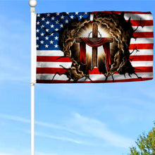 Fyon One Nation Under God. Christian Cross American Flag  41301   Indoor and outdoor banner