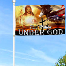 Fyon One Nation Under God, Christian Cross, American Eagle Flag  41136 Indoor and outdoor banner